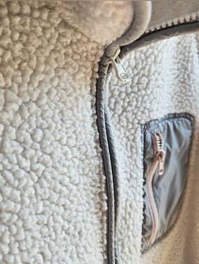 Old Navy Active Sherpa Fleece Full Zip Jacket Women's Large Cream Cozy